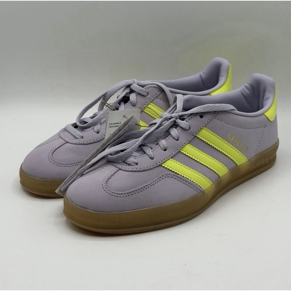adidas‎ WMNS Gazelle Indoor Silver Dawn Solar Yellow IH5492 Women's Size 7